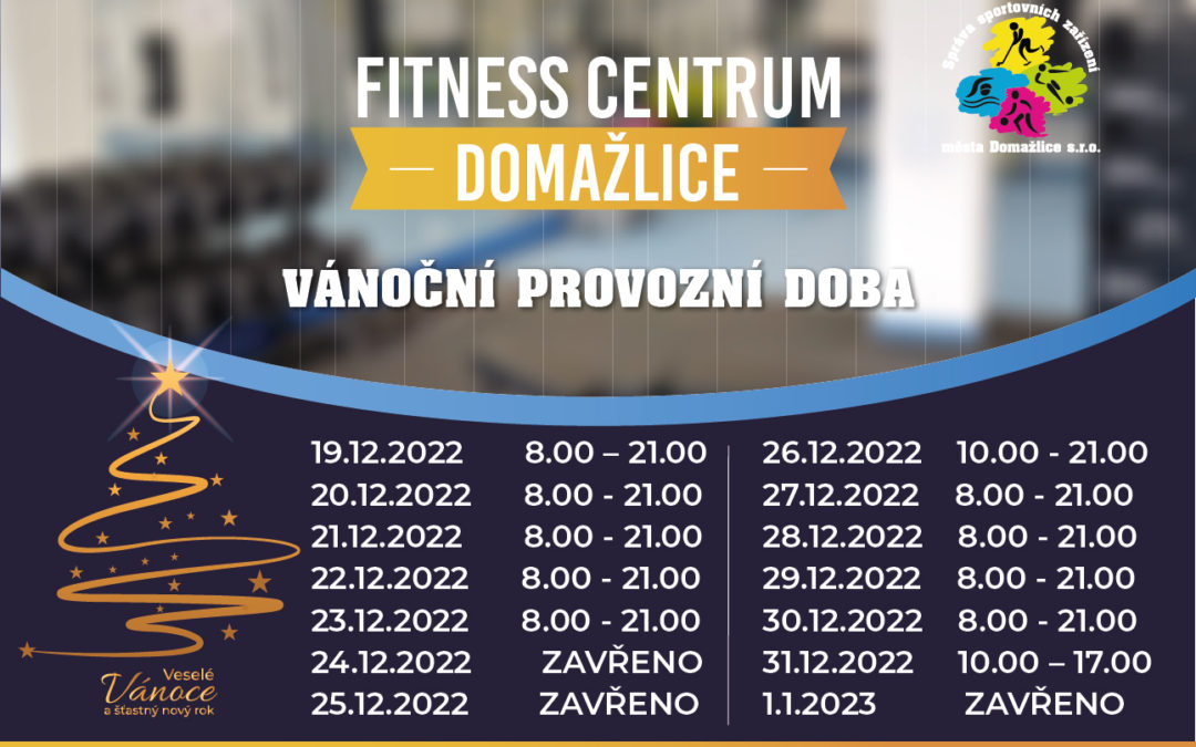 Vánoční provozní doba – Fitness centrum