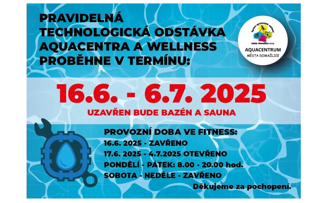 Omezení provozu Aquacentra a sauny