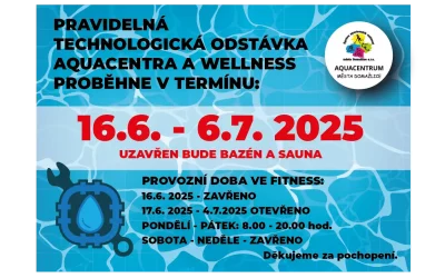 Omezení provozu Aquacentra a sauny